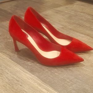 Christian Dior Songe Rouge Suede Heels